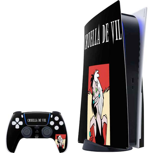 Disney Villains Cruella de Vil PlayStation PS5 Skins